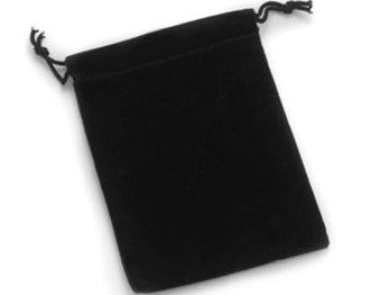 Black Small Velvet Pouch Bag - Frank Wright Mundy & Co Ltd.